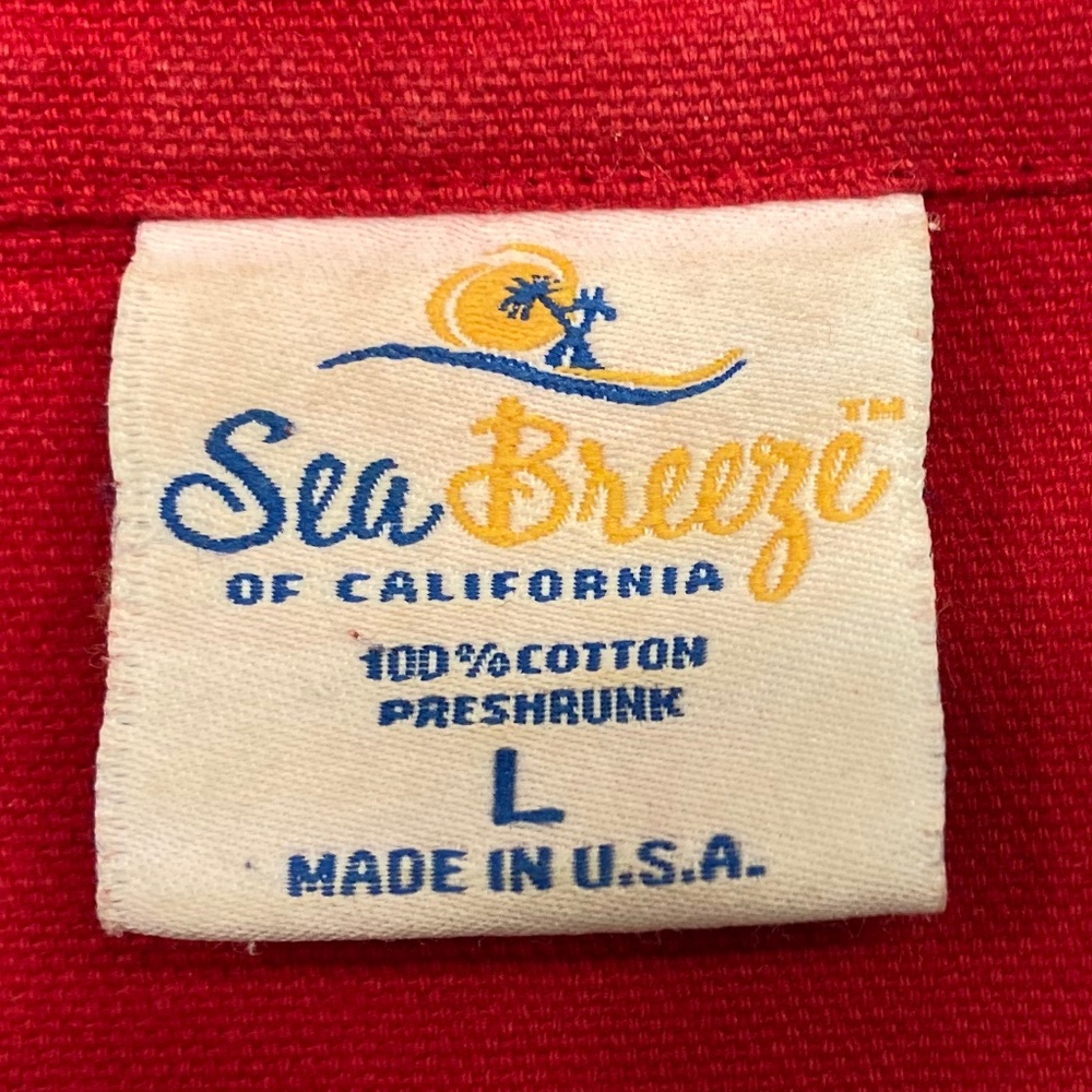 Red cotton drawstring jacket size L - Picture 3 of 5